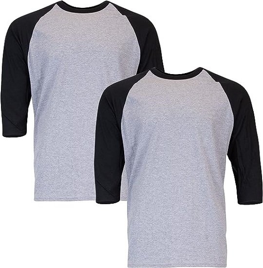 Adult Heavy Cotton 3/4 Raglan T-Shirt, 2-Pack