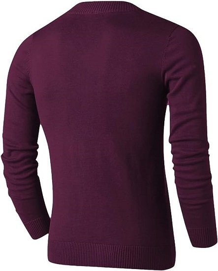 Mens V Neck Sweater Slim Fit Comfortably Knitted Long Sleeve Casual Business Pullover Dress Sweater