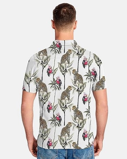 Mens Funny Print Golf Polo Shirts for Men Lightweight Dry Fit Quick Dry Polos